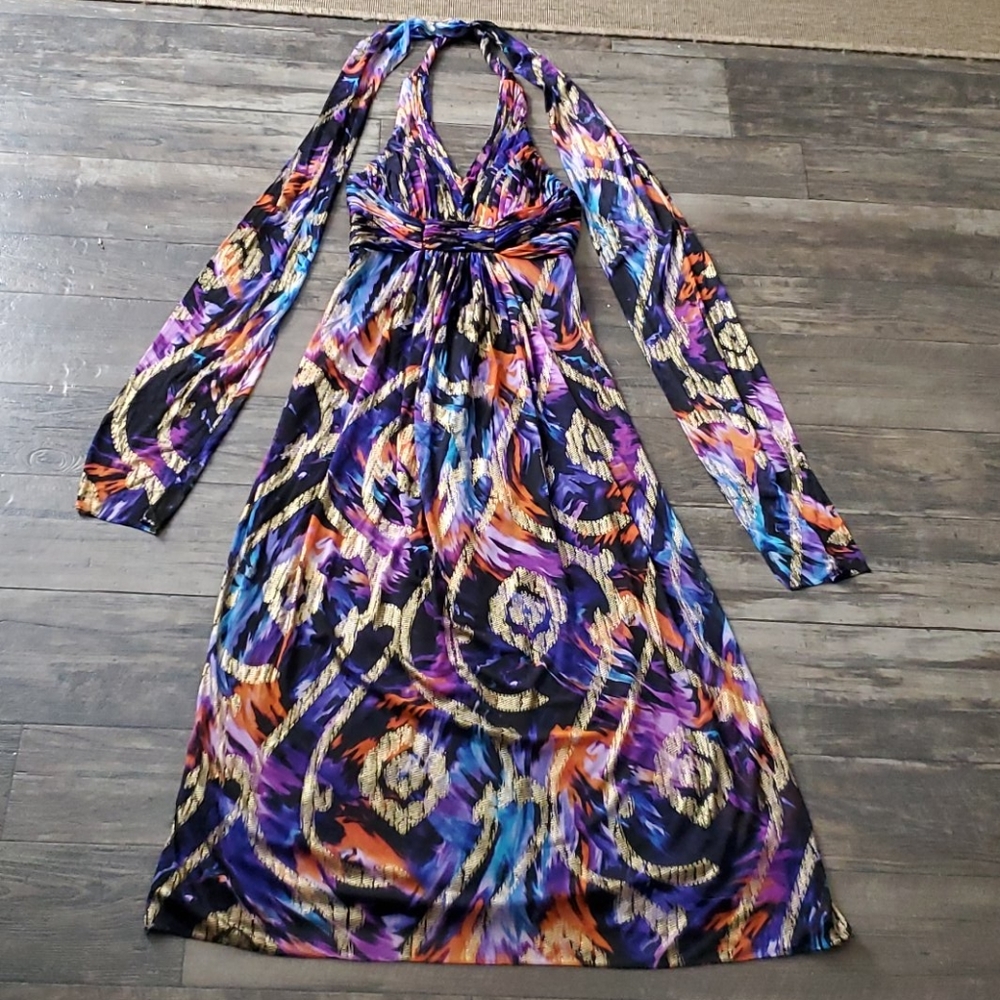 Oleg Cassini Halter Neck Backless Maxi Dre… - Picture 9 of 14